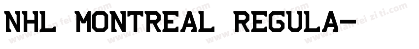 NHL Montreal Regula字体转换